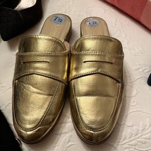 Gold and Black Slides by Catherine 7 1/2